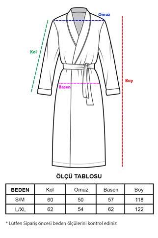 Unisex Kimono Bornoz Mint (OUTLET)